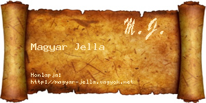 Magyar Jella névjegykártya